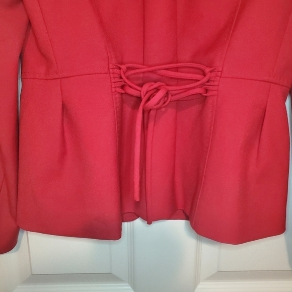 Anne Klein Red Blazer Jacket Sz 6 - Picture 7 of 9